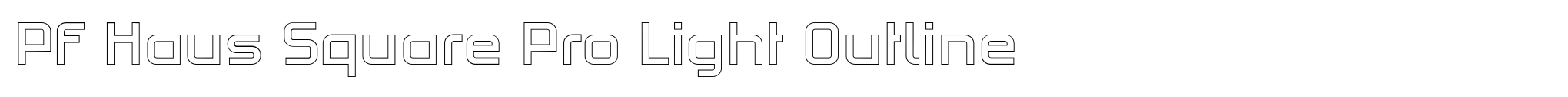 PF Haus Square Pro Light Outline image